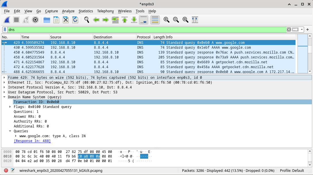 wireshark capture packets on my network